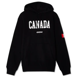 Felpa da uomo CCM Flag Hood Team CAN Black