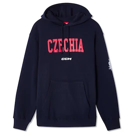 Felpa da uomo CCM Flag Hood Team CZE Navy