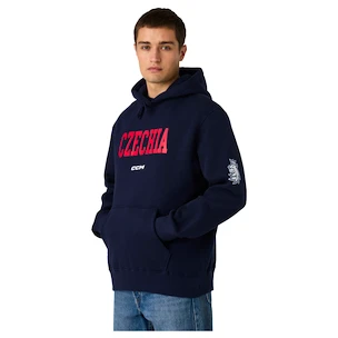 Felpa da uomo CCM  Flag Hood Team CZE Navy