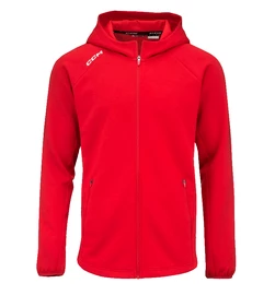 Felpa da uomo CCM LOCKER ROOM FLEECE FULL ZIP HOODIE red