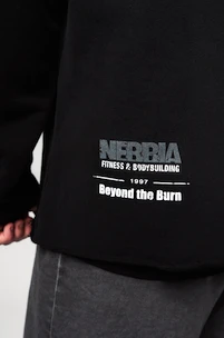 Felpa da uomo Nebbia  Oversized Pullover Hoodie NO BS Black L