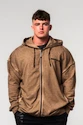 Felpa da uomo Nebbia  Washed-off Zip Up Hoodie GYM BRO 362 Light Brown