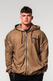 Felpa da uomo Nebbia Washed-off Zip Up Hoodie GYM BRO 362 Light Brown
