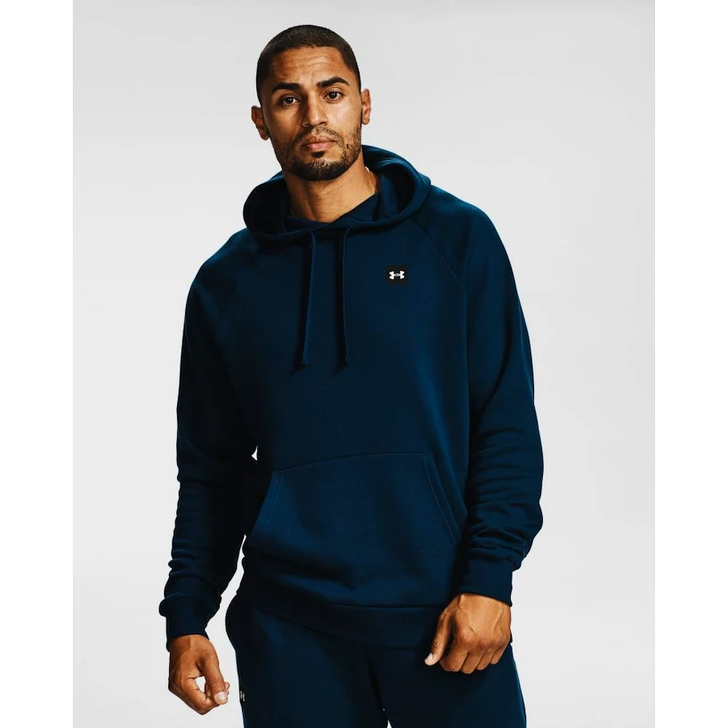 Felpa da uomo Under Armour  Rival Fleece Hoodie Dynamic dark blue XXL