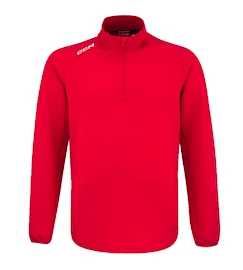 Felpa per bambini CCM LOCKER ROOM FLEECE 1/4 ZIP red