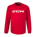 Felpa per bambini CCM  LOCKER ROOM FLEECE CREW Red