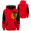 Felpa per bambini Outerstuff  FACEOFF FULL ZIP FLEECE HOODIE CHICAGO BLACKHAWKS