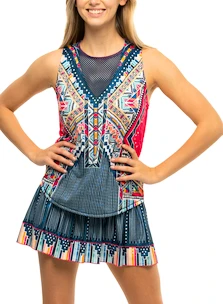 Gonna da donna Lucky in Love  Long Borderline Smocked Skirt Indigo
