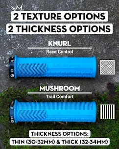 Grip PEATY'S  Monarch mushroom thin turquoise (pgm-msh-thk-trq-20)