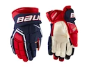Guanti da hockey Bauer Supreme 3S Pro Navy/Red/White Intermediate
