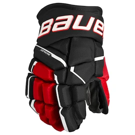 Guanti da hockey Bauer Supreme MACH Black/Red Junior