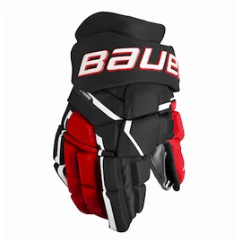 Guanti da hockey Bauer Supreme Mach Black/Red Senior