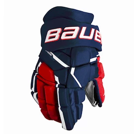 Guanti da hockey Bauer Supreme MACH Navy/Red/White Intermediate