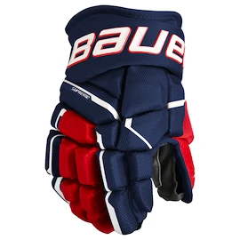 Guanti da hockey Bauer Supreme MACH Navy/Red/White Junior