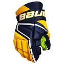 Guanti da hockey Bauer Vapor 3X Navy/Gold Junior 11 pollici