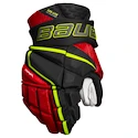 Guanti da hockey Bauer Vapor Hyperlite Black/Red/Green Senior