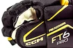 Guanti da hockey CCM JetSpeed FT6 Pro Black/Sunflower Senior