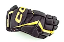 Guanti da hockey CCM JetSpeed FT6 Pro Black/Sunflower Senior