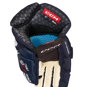 Guanti da hockey CCM JetSpeed FT6 Pro Navy/White Senior 15 pollici