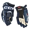 Guanti da hockey CCM JetSpeed FT6 Pro Navy/White Senior 15 pollici