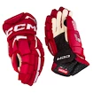 Guanti da hockey CCM JetSpeed FT6 Pro Red/White Senior