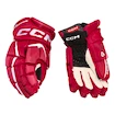 Guanti da hockey CCM JetSpeed FT6 Red/White Senior 15 pollici