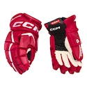 Guanti da hockey CCM JetSpeed FT6 Red/White Senior 15 pollici