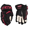 Guanti da hockey CCM JetSpeed FT680 Black/Red Junior