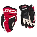 Guanti da hockey CCM JetSpeed FT680 Black/Red/White Junior 12 pollici