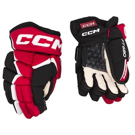 Guanti da hockey CCM JetSpeed FT680 Black/Red/White Junior