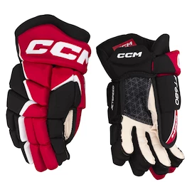 Guanti da hockey CCM JetSpeed FT680 Black/Red/White Senior