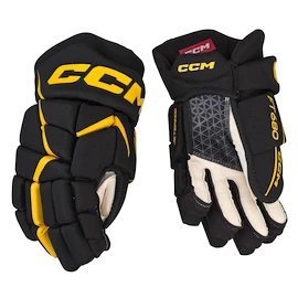 Guanti da hockey CCM JetSpeed FT680 Black/Sunflower Junior