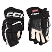 Guanti da hockey CCM JetSpeed FT680 Black/White Senior