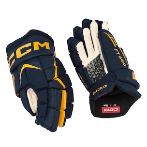 Guanti da hockey CCM JetSpeed FT680 Navy/Sunflower Senior