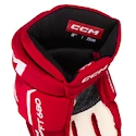 Guanti da hockey CCM JetSpeed FT680 Red/White Junior