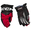 Guanti da hockey CCM JetSpeed FT8 Black/Red/White Senior