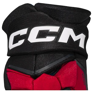 Guanti da hockey CCM JetSpeed FT8 Black/Red/White Senior