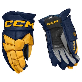 Guanti da hockey CCM JetSpeed FT8 Navy/Sunflower Senior