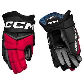 Guanti da hockey CCM JetSpeed FT880 Black/Red/White Senior