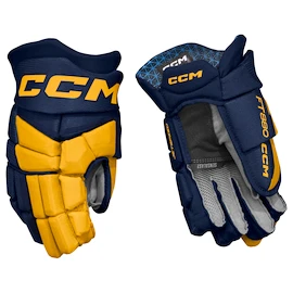 Guanti da hockey CCM JetSpeed FT880 Navy/Sunflower Senior