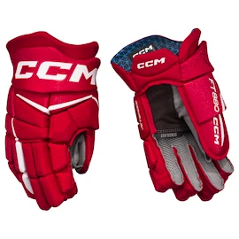 Guanti da hockey CCM JetSpeed FT880 Red/White Senior