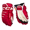 Guanti da hockey CCM Tacks 4 ROLL PRO 3 Red Senior 13 pollici