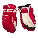 Guanti da hockey CCM Tacks 4 ROLL PRO 3 Red Senior 13 pollici