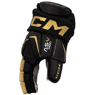 Guanti da hockey CCM Tacks AS-V PRO black/gold Senior