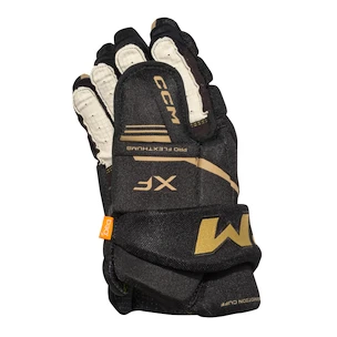 Guanti da hockey CCM Tacks XF Black/Gold Senior 15 pollici