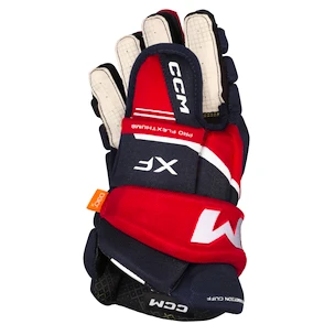 Guanti da hockey CCM Tacks XF Navy/Red/White Senior 15 pollici