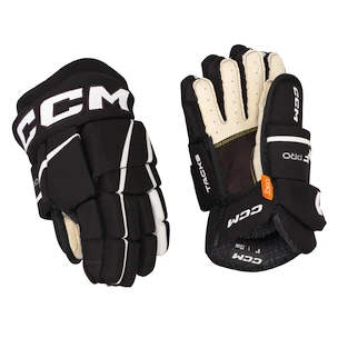 Guanti da hockey CCM Tacks XF PRO Black/White Youth 9 pollici