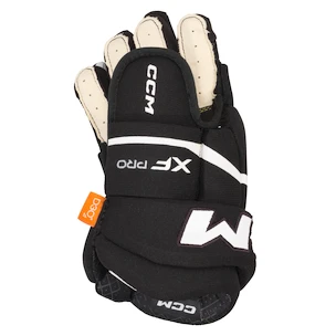 Guanti da hockey CCM Tacks XF PRO Black/White Youth 9 pollici