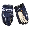 Guanti da hockey CCM Tacks XF PRO Navy/White Senior 15 pollici