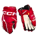 Guanti da hockey CCM Tacks XF PRO Red/White Senior 13 pollici